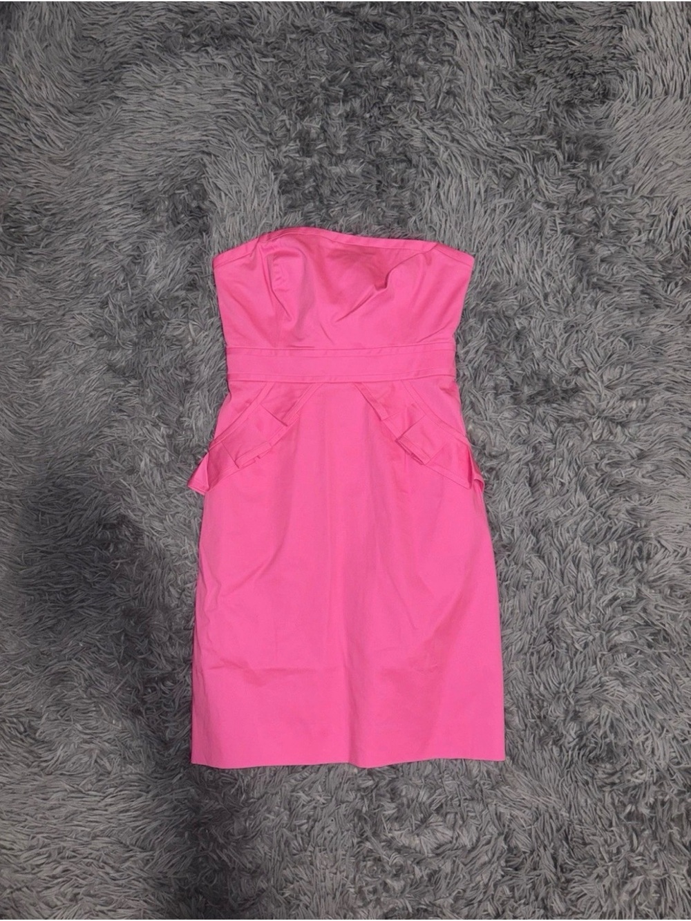 NEW J. Crew Women’s Hot Pink Flamenca Strapless Dress Size 0 Cocktail Barbiecore